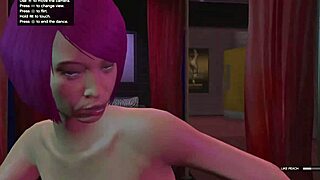 franklin's pov at the gta v strip club with dancing and striptease.
