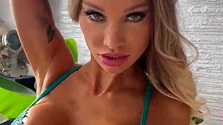 Is Monika Fox Posing Seductively In Lingerie During This Pornshoot?