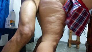 Watch this cute babe get fucked doggy style against the wall with creampie.