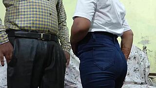 Boss fucks young desi girl on first office day