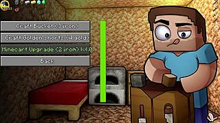 Milf With Big Tits Plays Hornycraft Parody