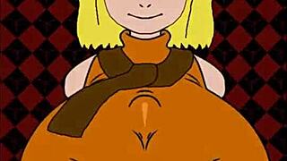 Ashley Graham's futanari tit fucks in hentai game