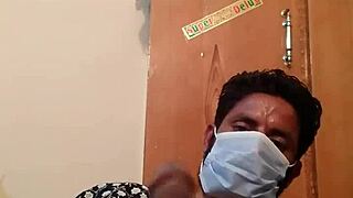 Hot gay action unfolds with a man in wife’s silk gown