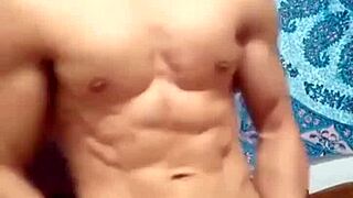 In this gay scene, my face gets revealed as cum covers my big ass from a monster cock.