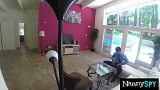 slutty nanny rides boss's big cock for creampie to keep job 😈