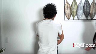 Stepmother helps me to get rid of my old boyfriend and we proceed to have sex