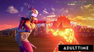 Big Titty Futanari Femdoms Deliver Facial And Creampie With Big Dick Robots