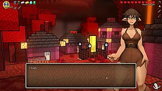 Minecraft parody hentai game episode with creeper girl and piglette in a fun adventure.