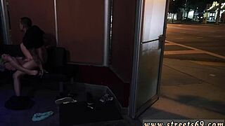 in the outdoors, amateur valerie white, a cute tiny 18+, performs a double blowjob