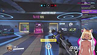 Vtuber LewdNeko gets spanked while playing Overwatch part 2, what a fun game!