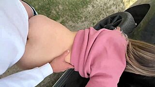 Feeling the thrill of public anal sex in the park with big tits bouncing