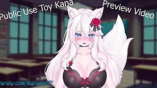 i'm vtuber kanakovt wearing vibrator in public as catgirl squirting with monster cock in bdsm hentai