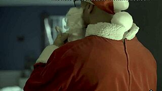 Santa banging that petite teen at the boss's place.