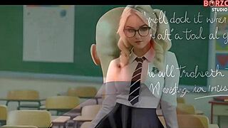 new medical student gets hardcore creampie on campus