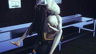 Yaoi Femboy Furries Engage in Hard Sex Threesome with Bunnyboy