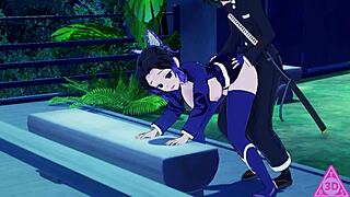 shinobu from kimetsu no yaiba getting doggystyle with big cock in hentai