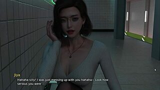 On a horny train ride, she gets a blowjob and cumshot on her shaved pussy.