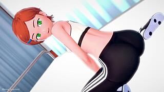 gwen visits the nurse to play with big cock uncensored hentai adult version