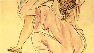 Vintage erotic cartoon drawings from anime hentai