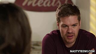 Slutty Teen 18+ Lily Jordan Bangs Boyfriend's Pal Hard