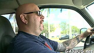 Guys enjoying some hot gay action