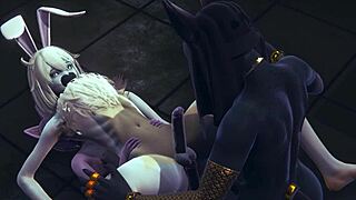 Yaoi Femboy Furries Engage in Hard Sex Threesome with Bunnyboy