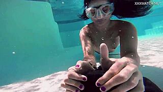 Brita Piskova Masturbates Underwater In The Swimming Pool