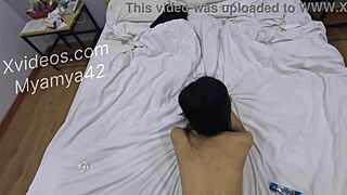 Thai coed bent over for hardcore doggystyle creampie 😏