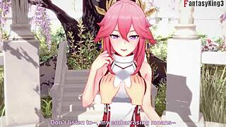Yae Miko Sucking 1 Genshin Impact Full Fantasyking3