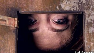 upside down bondage with head locked in stock