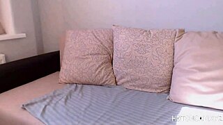 Petite asian teen boldly strips in socks and lingerie.