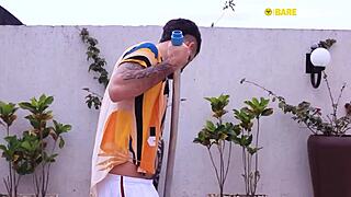 Fucking A Brute Macho Man By The Pool