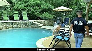 Why does the gay security officer submit the twink for deep cavity search?