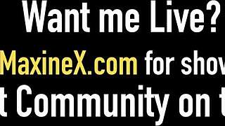 Brunette Whore Maxine X Takes Sex Toys Deep In Her Pussy