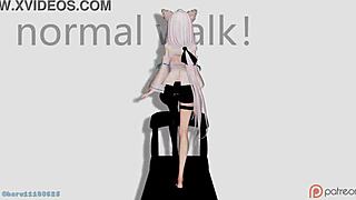 why is fubuki walking that rhythm? let's see her uncensored moves in the cartoon