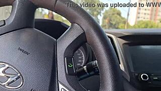 This risky outdoor masturbation for the hot girl watching from the bus stop 😏