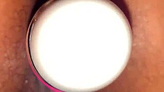 gaping her ass with toys and dildo