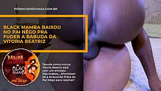 Black Mamba Cures Vitoria Beatriz With Rough Doggy Fucking And Spanking