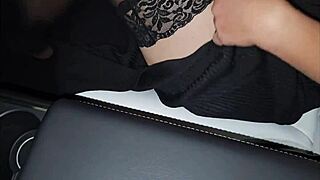 Stocking clad amateur wife dances in nightclub for fun