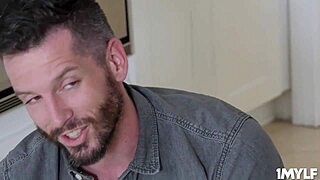 Lucky Guy Pounds Cherie’s Tight Pussy, Cumming Hard in Kitchen.