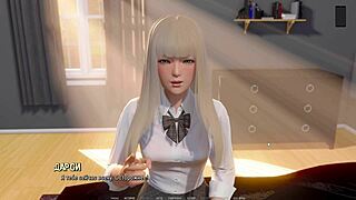 Blonde Teacher's Clothes Ripped In 3D Cartoon Gameplay Ripples Part 1