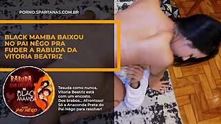 Black Mamba Cures Vitoria Beatriz With Rough Doggy Fucking And Spanking