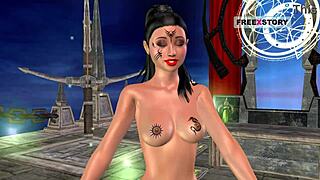 Animated 3d Cartoon Cute Indian Girl Poses