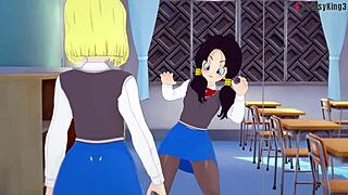 android 18 and videl in lesbian sex 😍 dragon ball zex