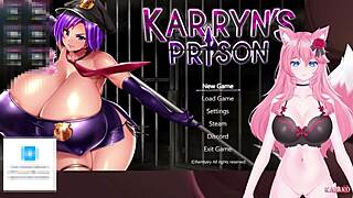 VTuber KanakoVT plays catgirl pussy getting teased in Karryn's Prison.