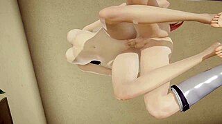 Shoko engages in intense uncensored hentai blowjob in library.