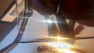 Birdbox her fat pussy and asshole with dildo