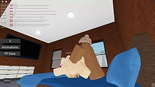 Roblox Porn 45 - Blonde Slut Rides Monster Cock!