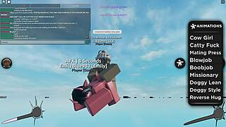 Roblox characters bent over in suggestive doggystyle