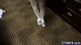 Cfnm teen 18+ gets pounded with big cock handjob